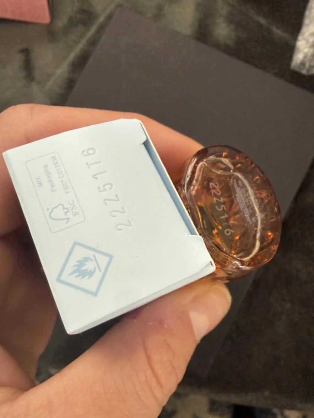 NIB 7 ml Miu Miu Miutine Amber Bottle with Gold Collar and Clear Cap